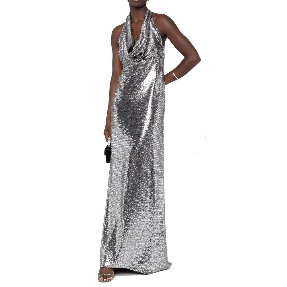 Robe de cocktail argentée en élasthanne BLANCA VITA