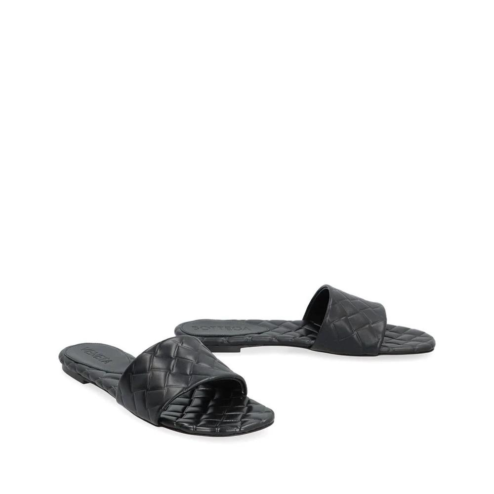 Bottega Veneta Black Lamb Leather Mules by Bottega Veneta