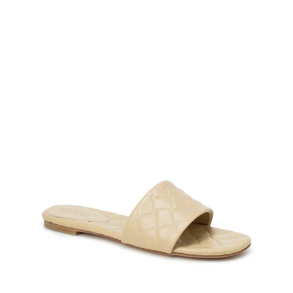 Bottega Veneta Beige Lamb Leather Sandals by Bottega Veneta
