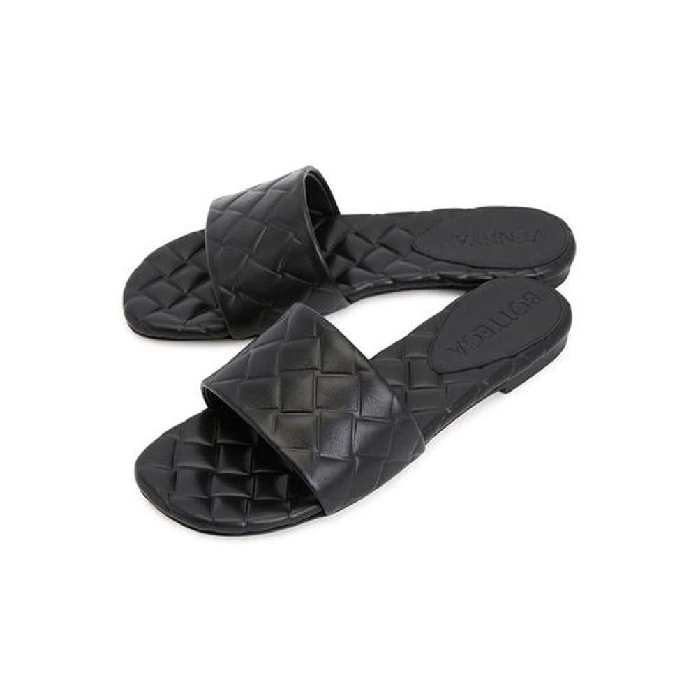 Bottega Veneta Black Lamb Leather Mules by Bottega Veneta