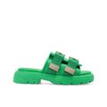 Bottega Veneta Bicolor Nylon Slides by Bottega Veneta