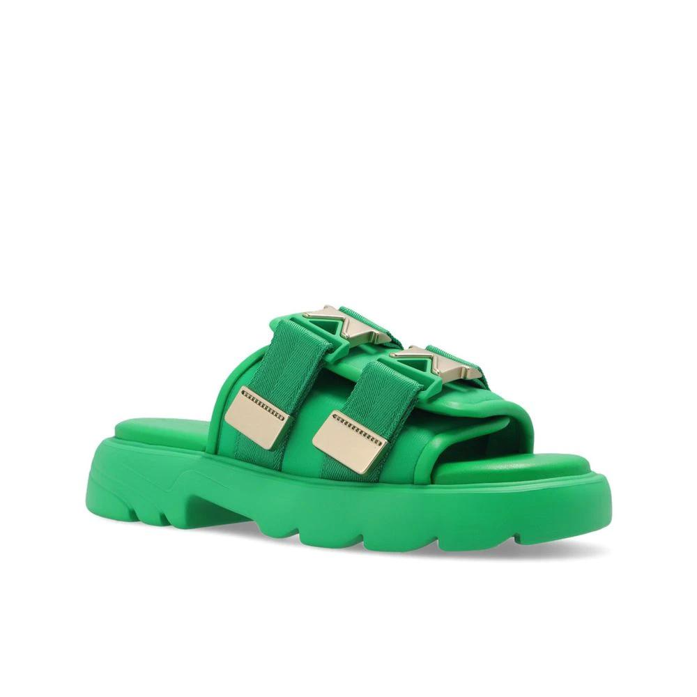 Bottega Veneta Bicolor Nylon Slides by Bottega Veneta
