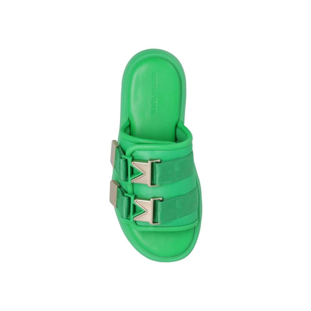 Bottega Veneta Bicolor Nylon Slides by Bottega Veneta