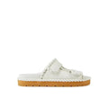 Bottega Veneta White Lamb Leather Sandals by Bottega Veneta
