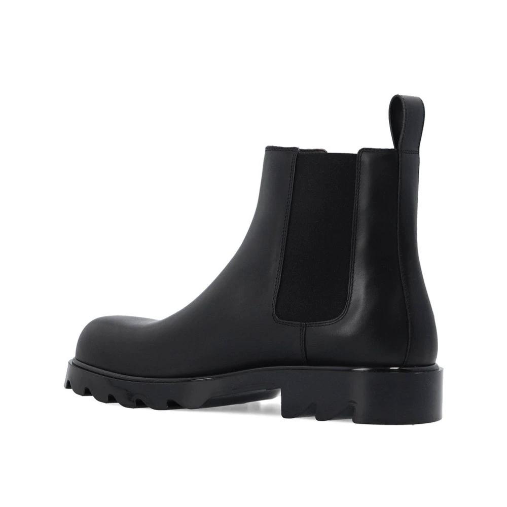 Bottega Veneta Black Calfskin Chelsea Boots by Bottega Veneta