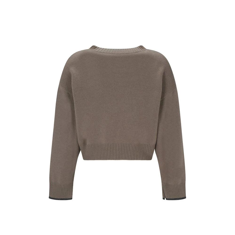 Brunello Cucinelli Beige Cashmere Cashmere Sweater by Brunello Cucinelli