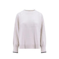 Brunello Cucinelli White Cashmere Cashmere Sweater by Brunello Cucinelli