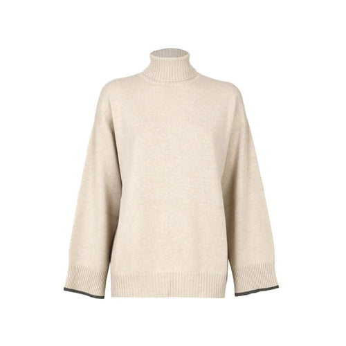 Brunello Cucinelli Beige Cashmere Cashmere Sweater by Brunello Cucinelli