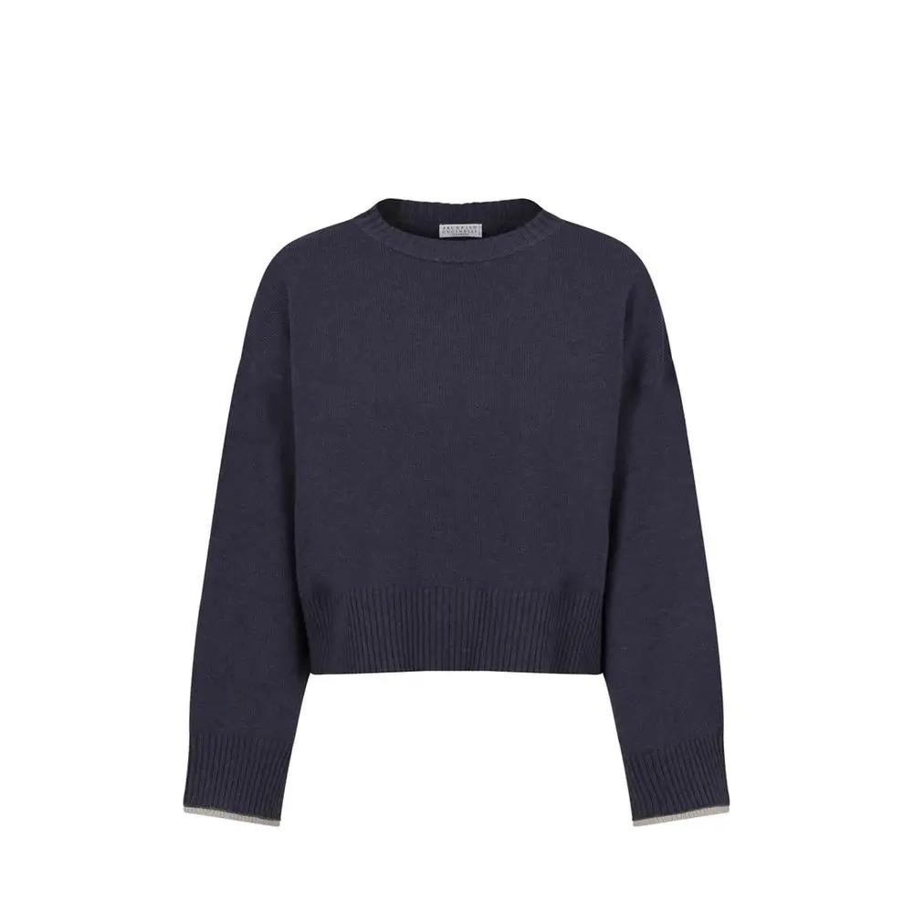 Brunello Cucinelli Blue Cashmere Sweater