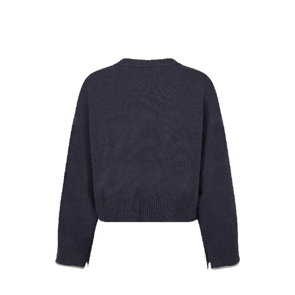 Brunello Cucinelli Blue Cashmere Sweater