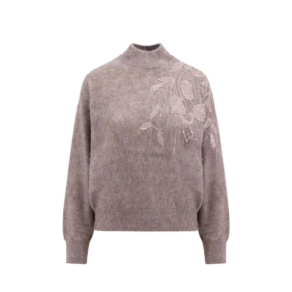 Brunello Cucinelli Beige Cashmere Sweatshirt by Brunello Cucinelli