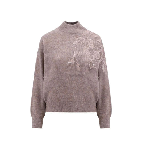 Brunello Cucinelli Beige Cashmere Sweatshirt by Brunello Cucinelli