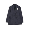 Brunello Cucinelli Blue Virgin Wool Jackets And Coat by Brunello Cucinelli
