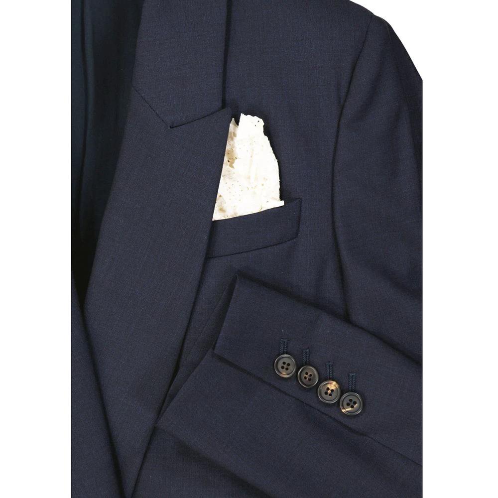 Brunello Cucinelli Blue Virgin Wool Jackets And Coat by Brunello Cucinelli
