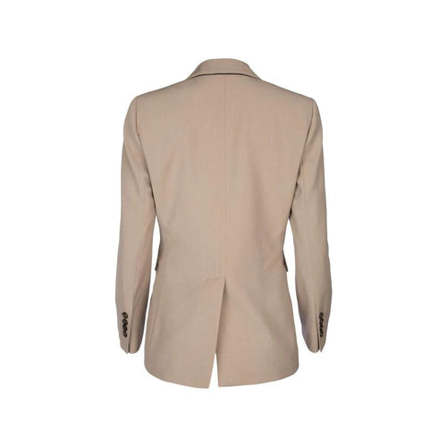 Brunello Cucinelli Beige Virgin Wool Jackets And Coat by Brunello Cucinelli