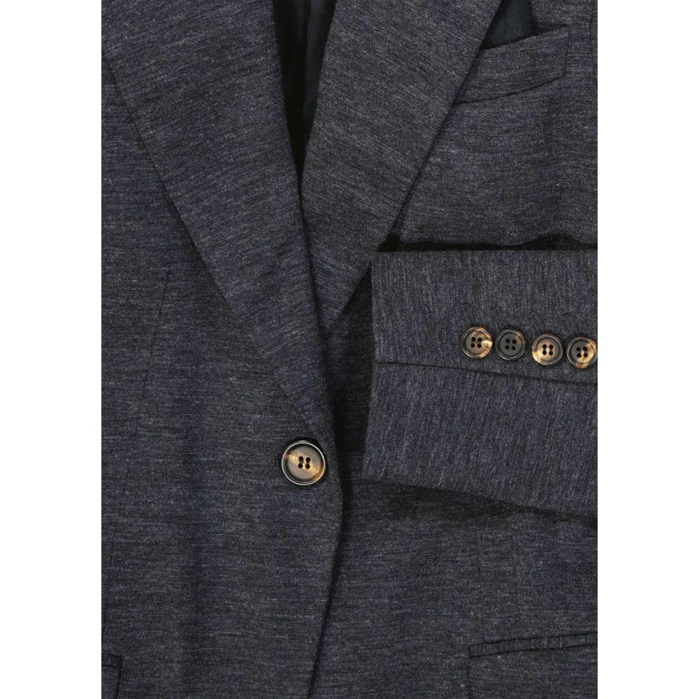 Brunello Cucinelli Gray Wool Blazer by Brunello Cucinelli