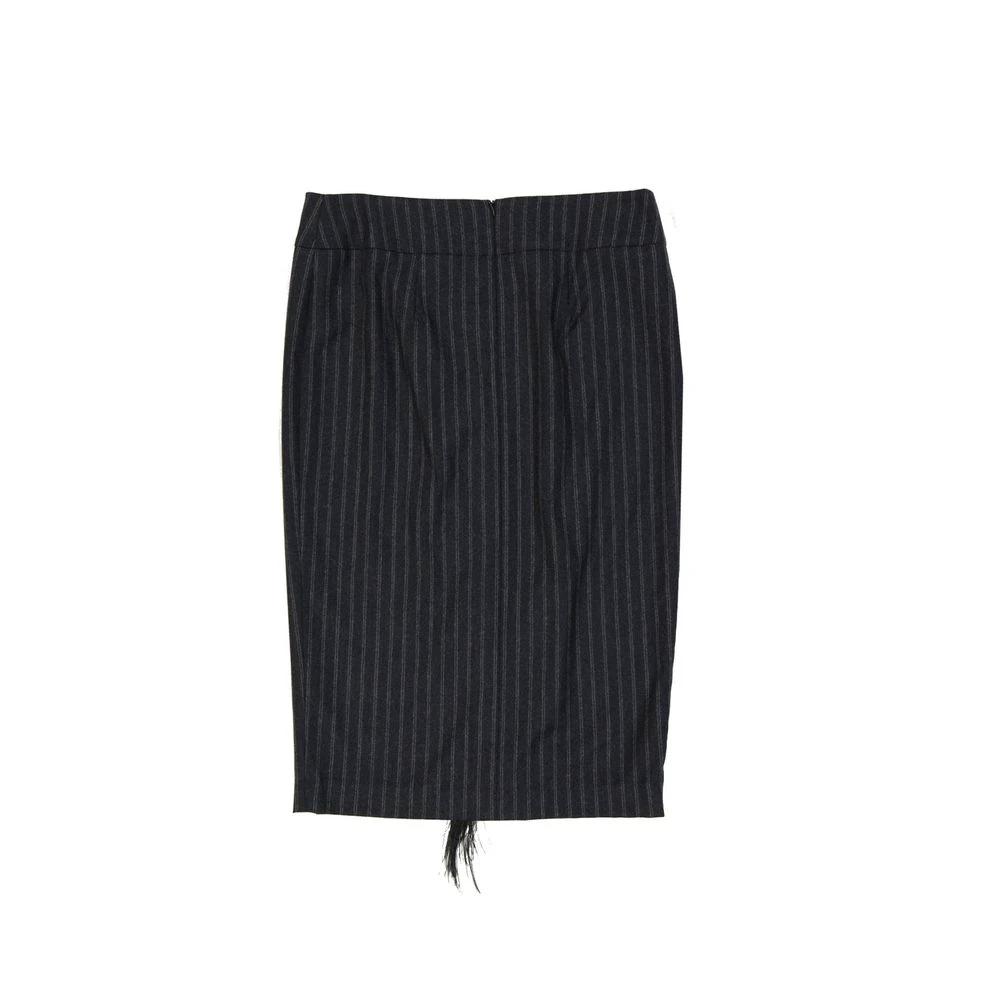Brunello Cucinelli Gray Virgin Wool Long Skirt by Brunello Cucinelli