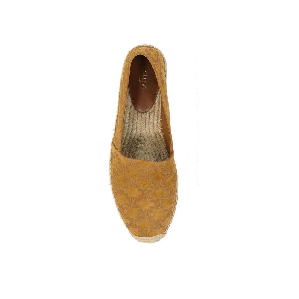 Espadrilles en cuir de veau marron Céline