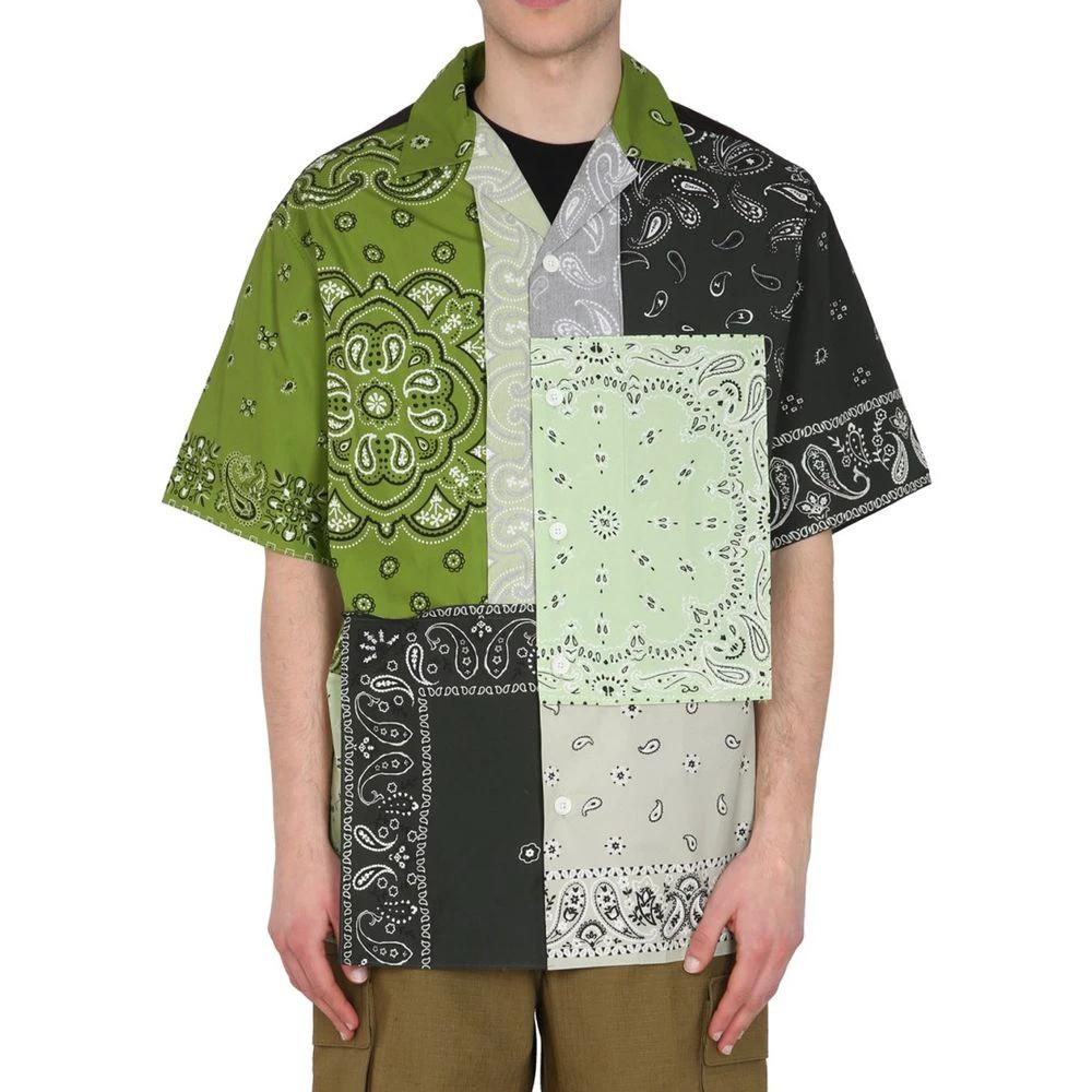 Kenzo Bicolor Cotton Shortsleeve Shirt by Kenzo