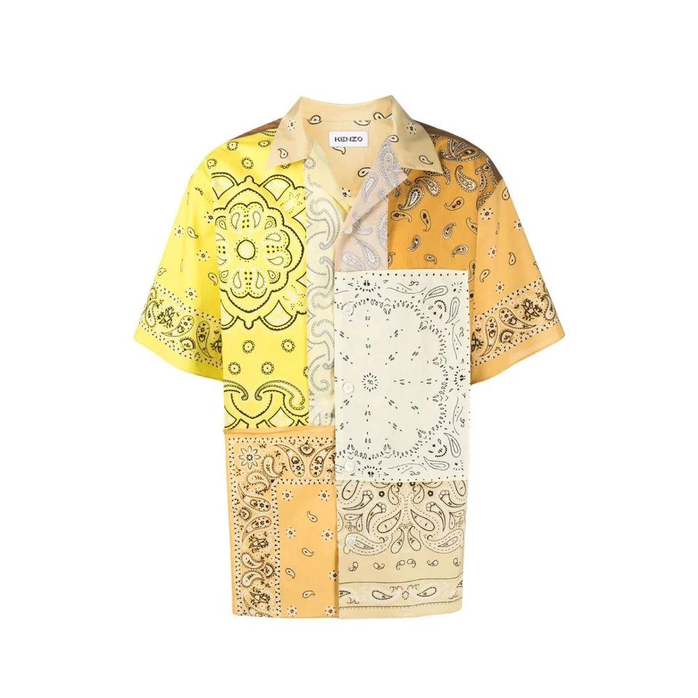 Kenzo Bicolor Cotton Pattern Shirt by Kenzo