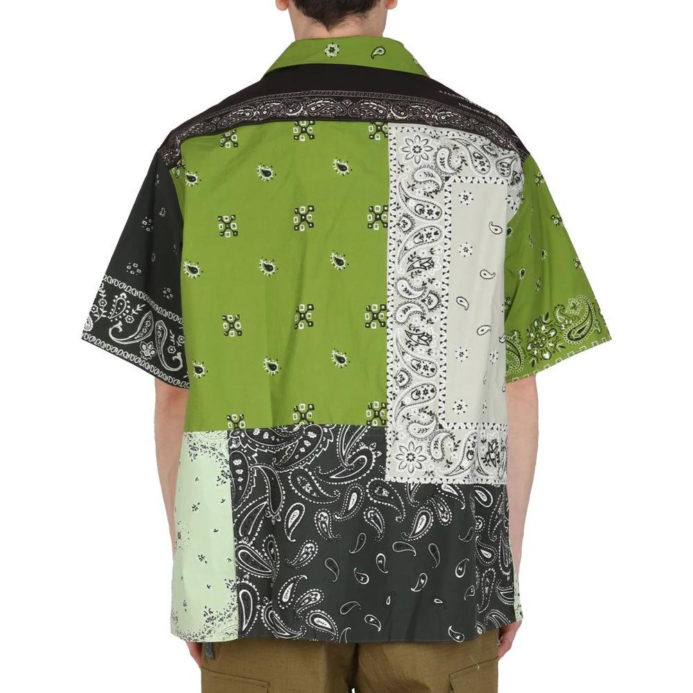 Kenzo Bicolor Cotton Shortsleeve Shirt by Kenzo