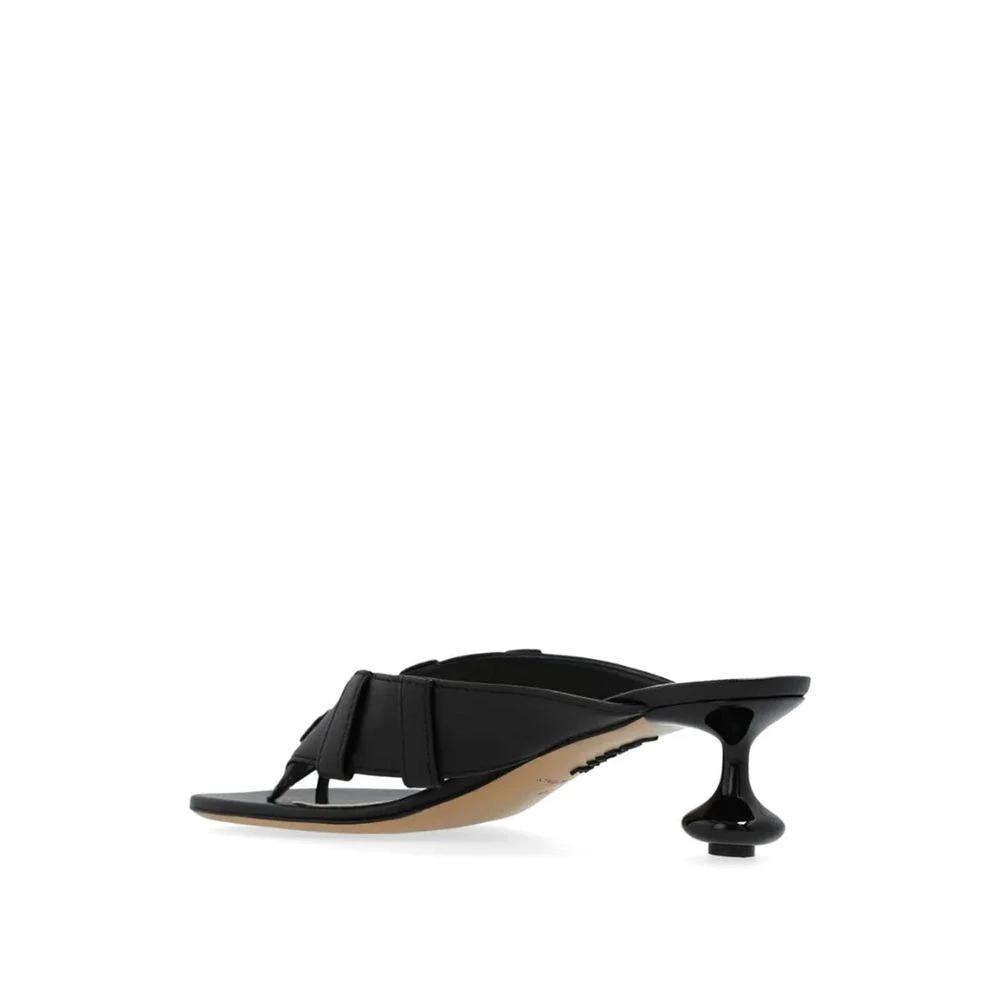 Loewe Black Lamb Leather Sandals by Loewe