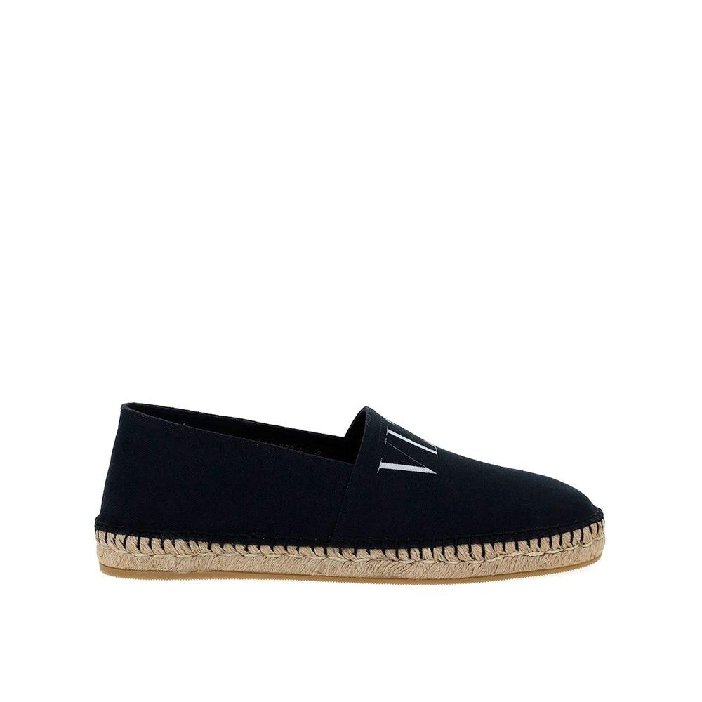 Valentino Garavani Black Canvas Espadrilles by Valentino Garavani