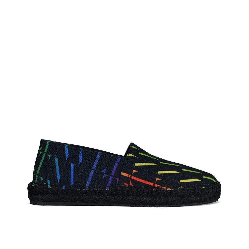 Valentino Garavani Black Canvas Espadrilles by Valentino Garavani