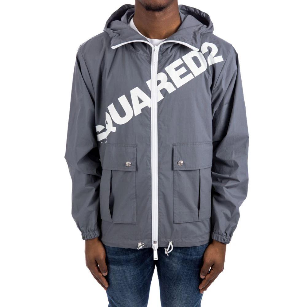 Dsquared² Gray Cotton Shell Jacket by Dsquared²