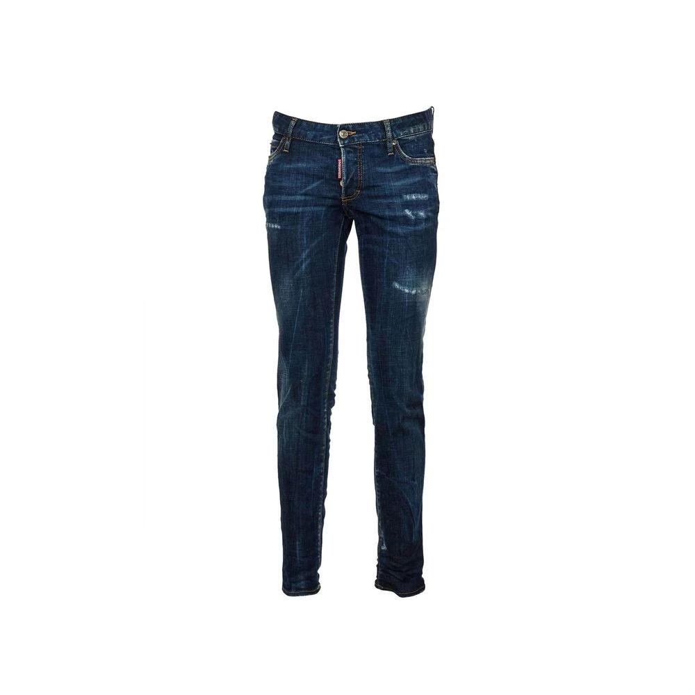 Dsquared² Blue Cotton Slim Fit Jeans by Dsquared²