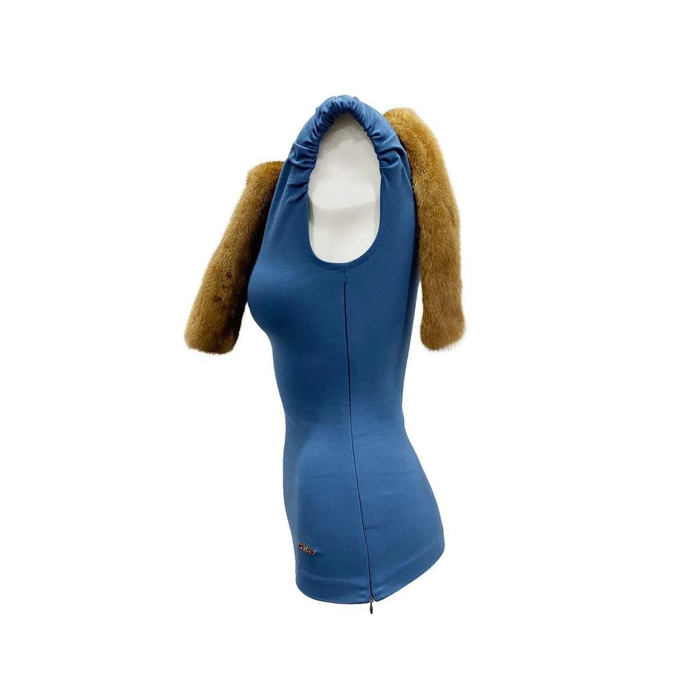 Dsquared² Blue Viscose Tank Tops by Dsquared²