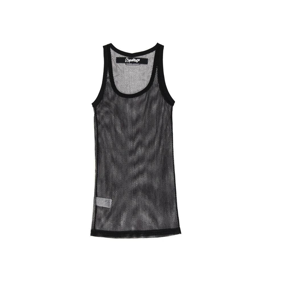 Dsquared² Black Cotton Tank Tops by Dsquared²