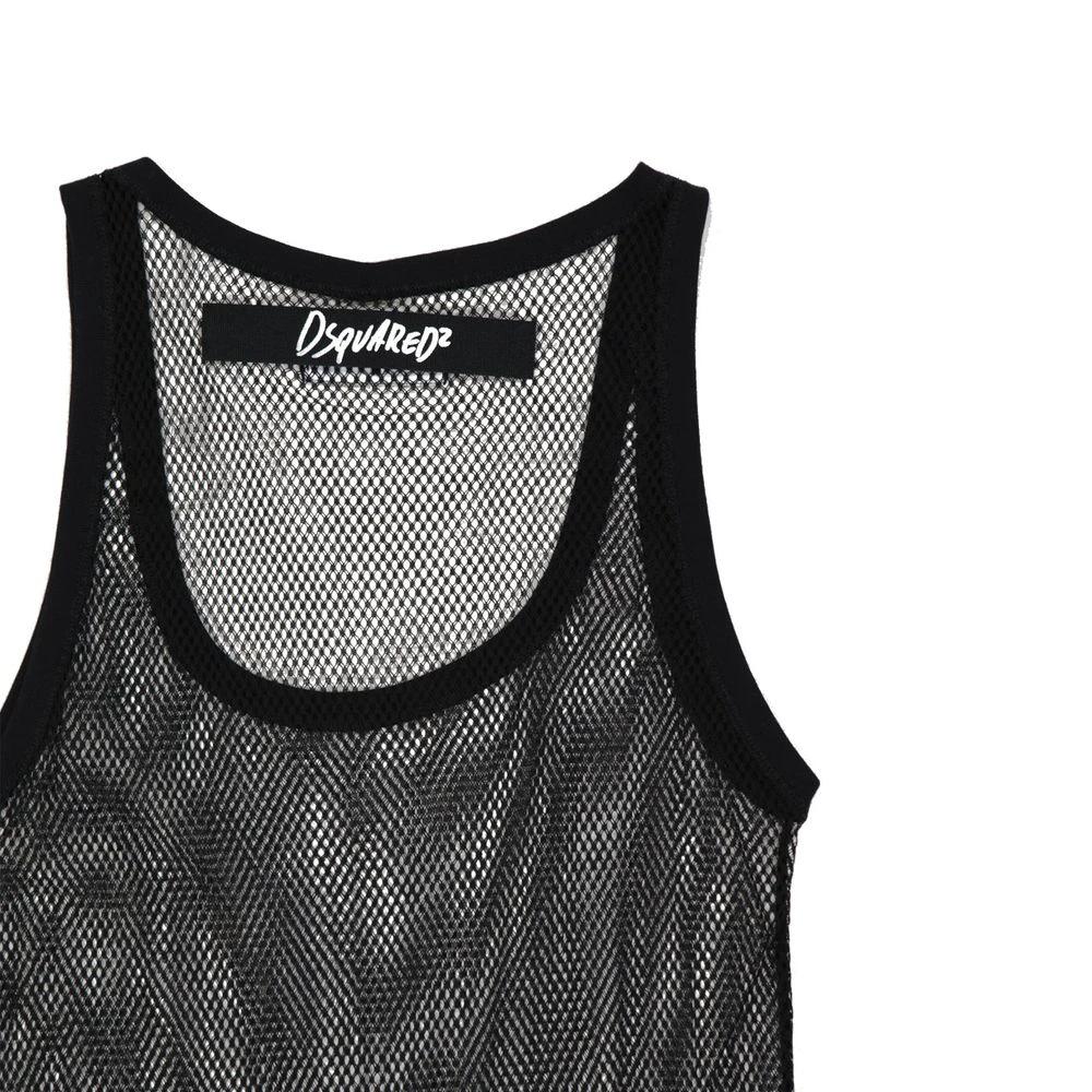 Dsquared² Black Cotton Tank Tops by Dsquared²