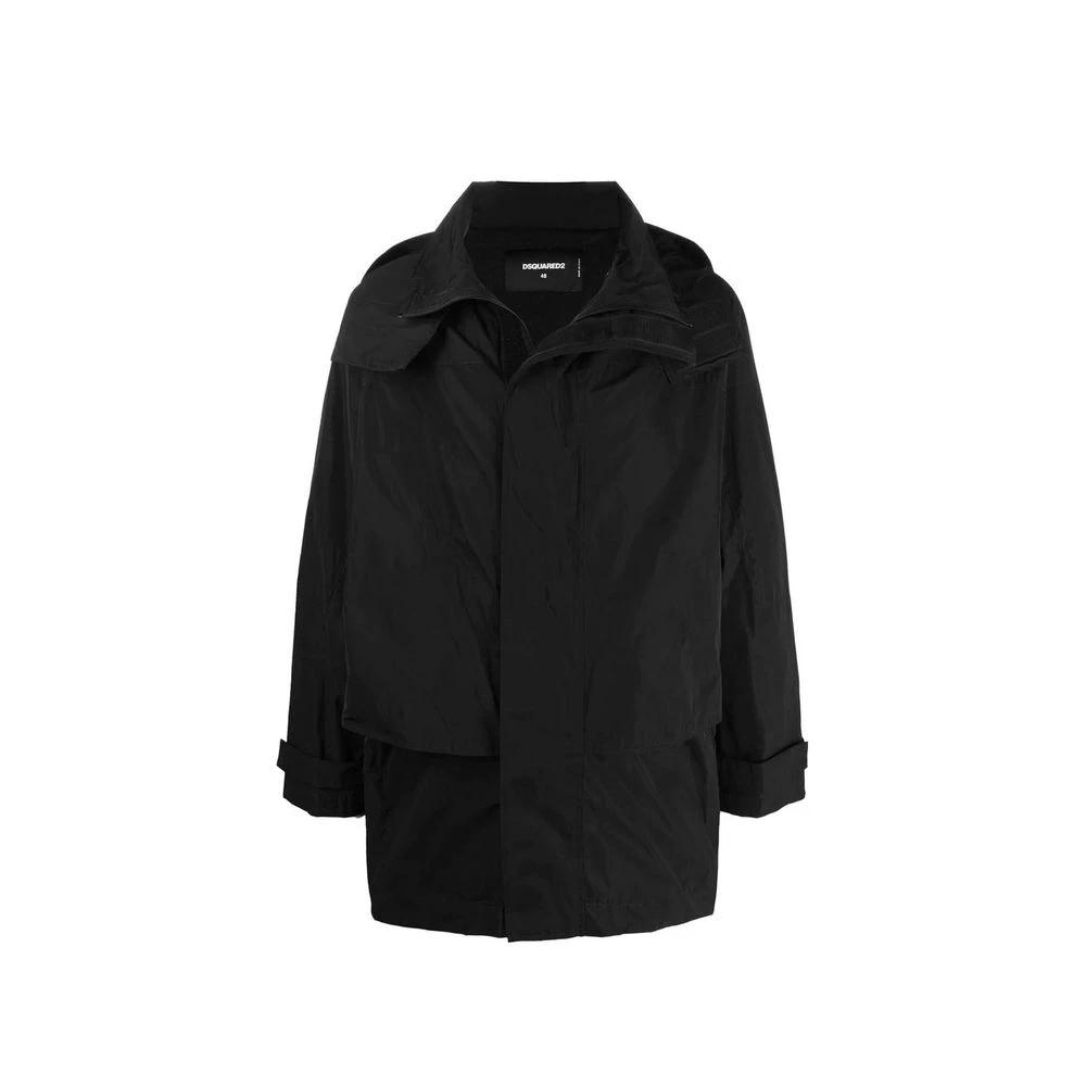Dsquared² Black Nylon Shell Jacket by Dsquared²