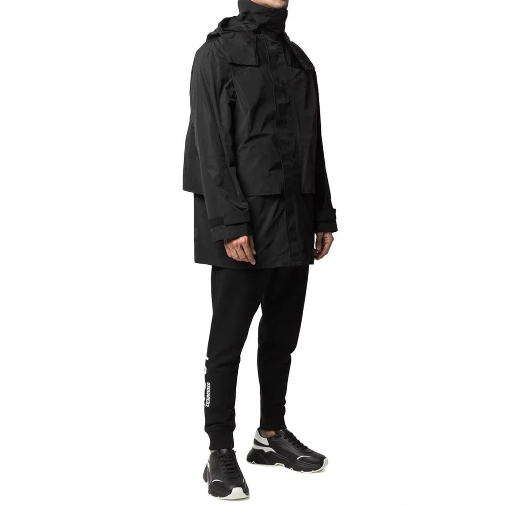 Dsquared² Black Nylon Shell Jacket by Dsquared²