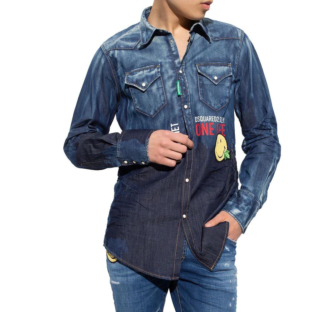 Dsquared² Blue Denim Shirt by Dsquared²