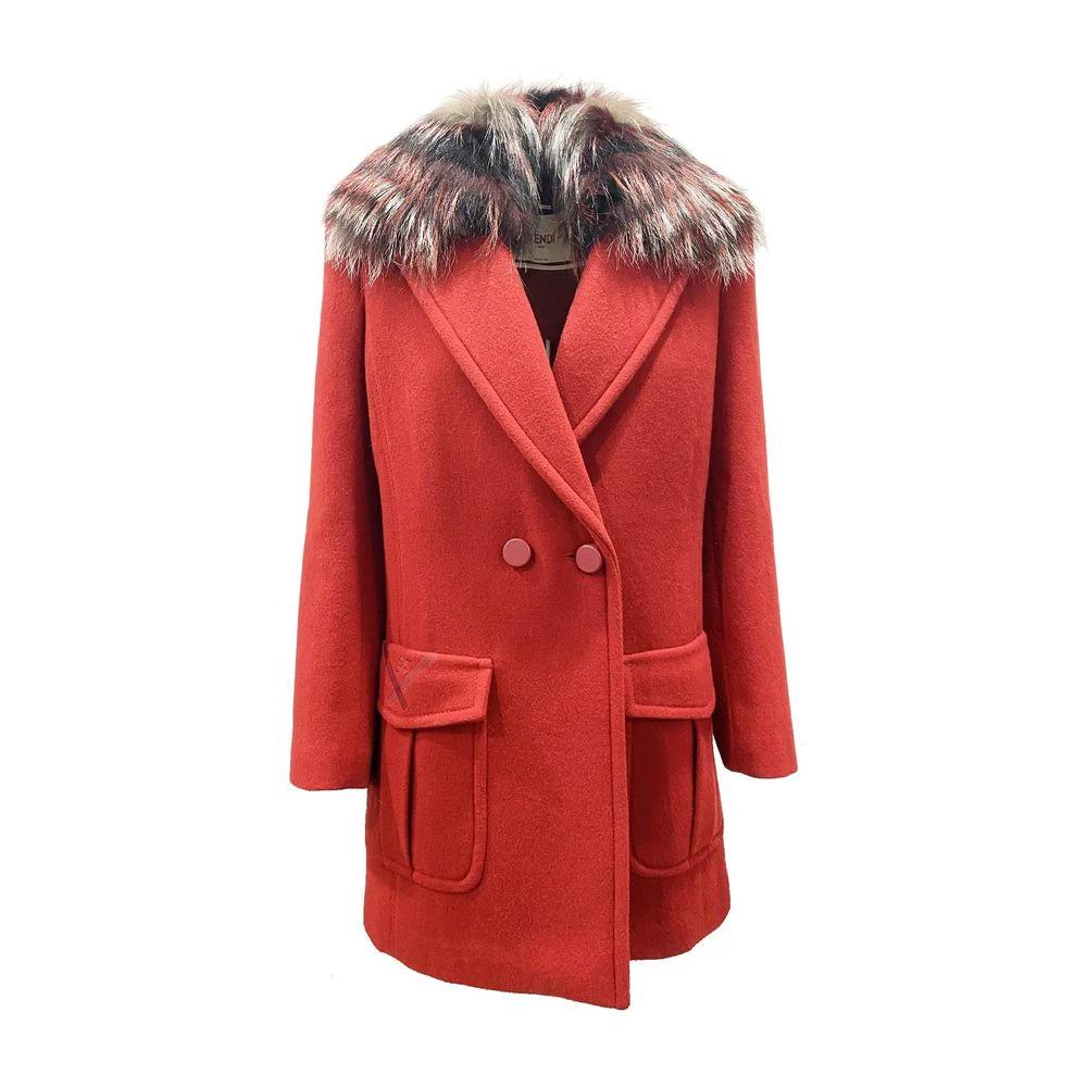 Manteau Fendi multicolore en laine vierge