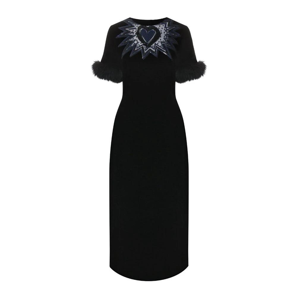 Fendi Black Viscose Cocktail Dress by Fendi
