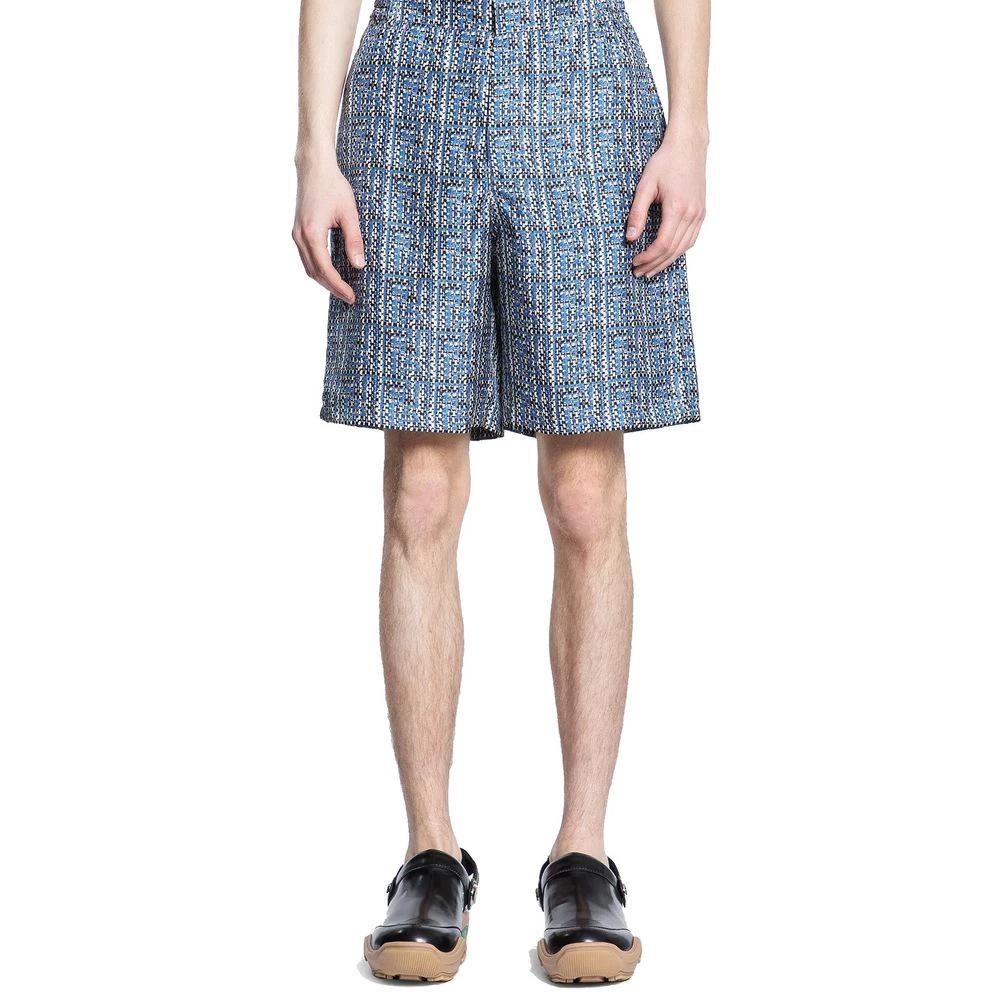 Fendi Blue Silk Short And Mini Shorts by Fendi