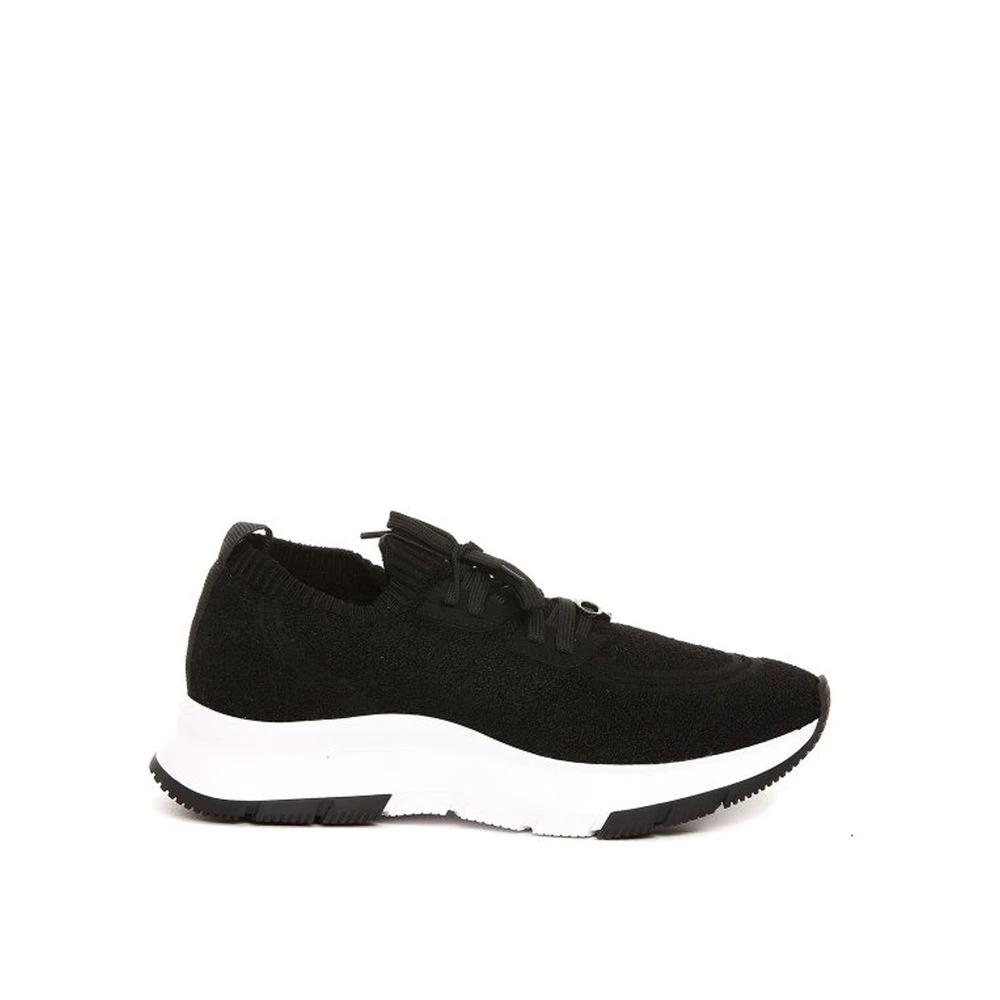 Gianvito Rossi Black Fabric Athletic Sneakers by Gianvito Rossi