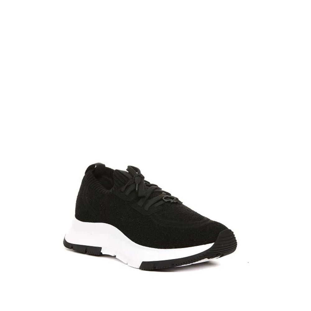 Gianvito Rossi Black Fabric Athletic Sneakers by Gianvito Rossi