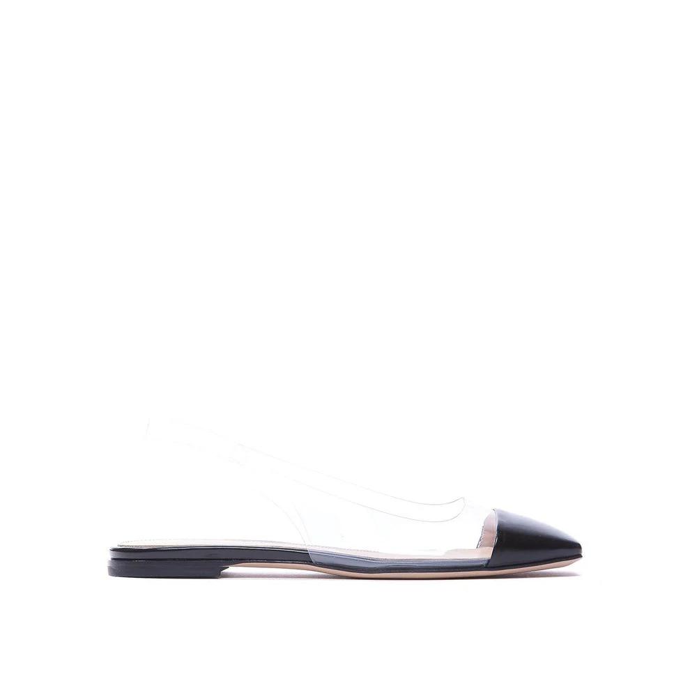 Gianvito Rossi Black Plexiglass Ballet Flats by Gianvito Rossi