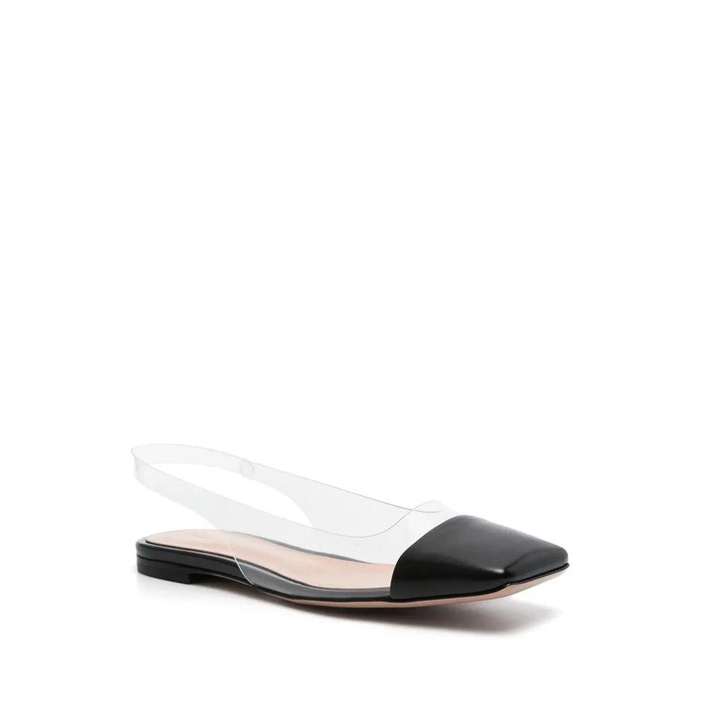 Gianvito Rossi Black Plexiglass Ballet Flats by Gianvito Rossi