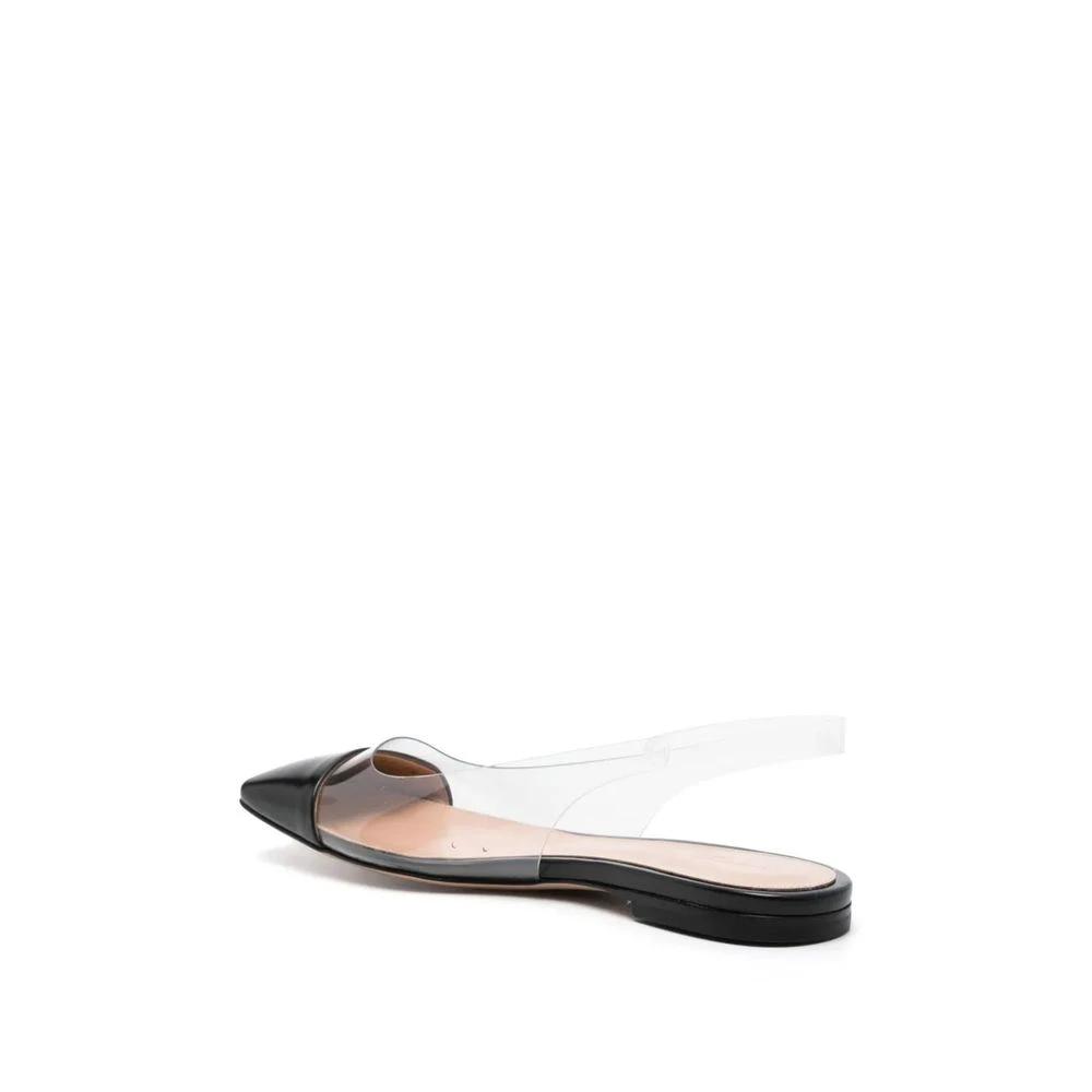 Gianvito Rossi Black Plexiglass Ballet Flats by Gianvito Rossi