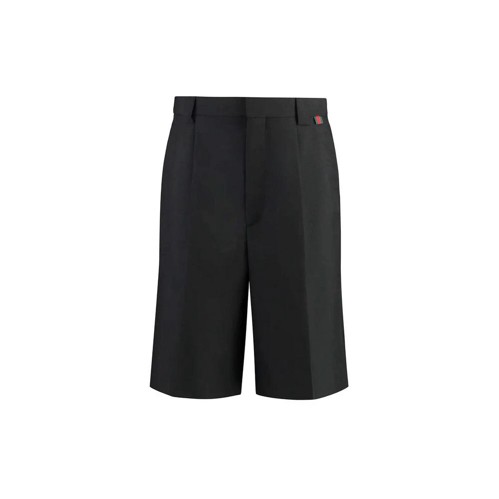 Gucci Black Polyester Bermuda Shorts by Gucci