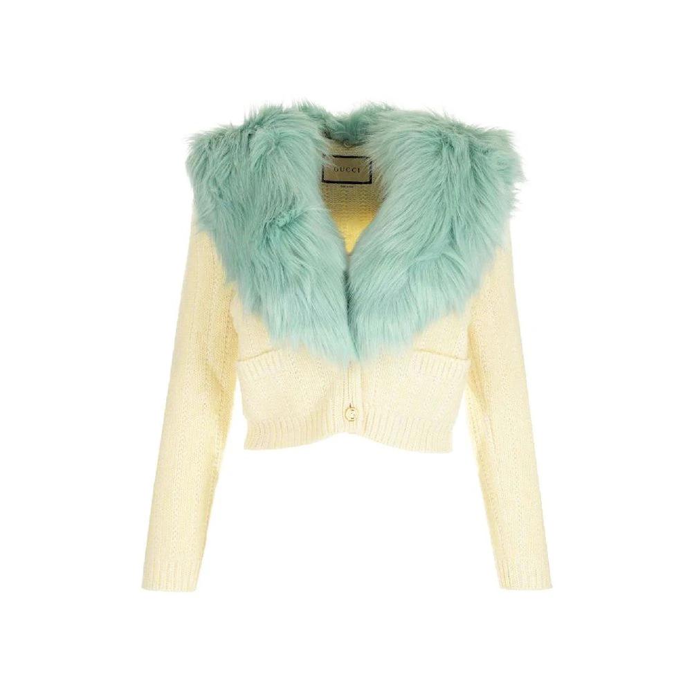Gucci White Wool Cardigan