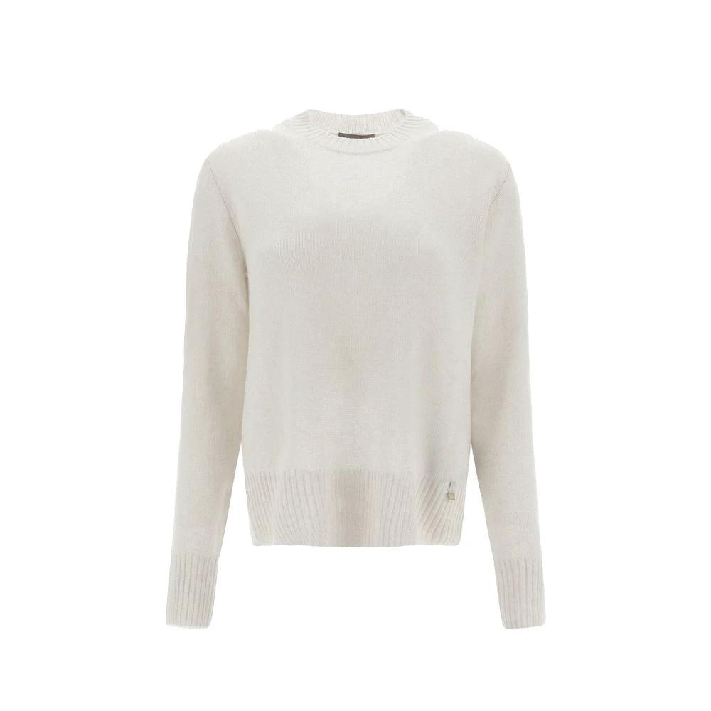 Herno White Cashmere Cashmere Sweater by Herno