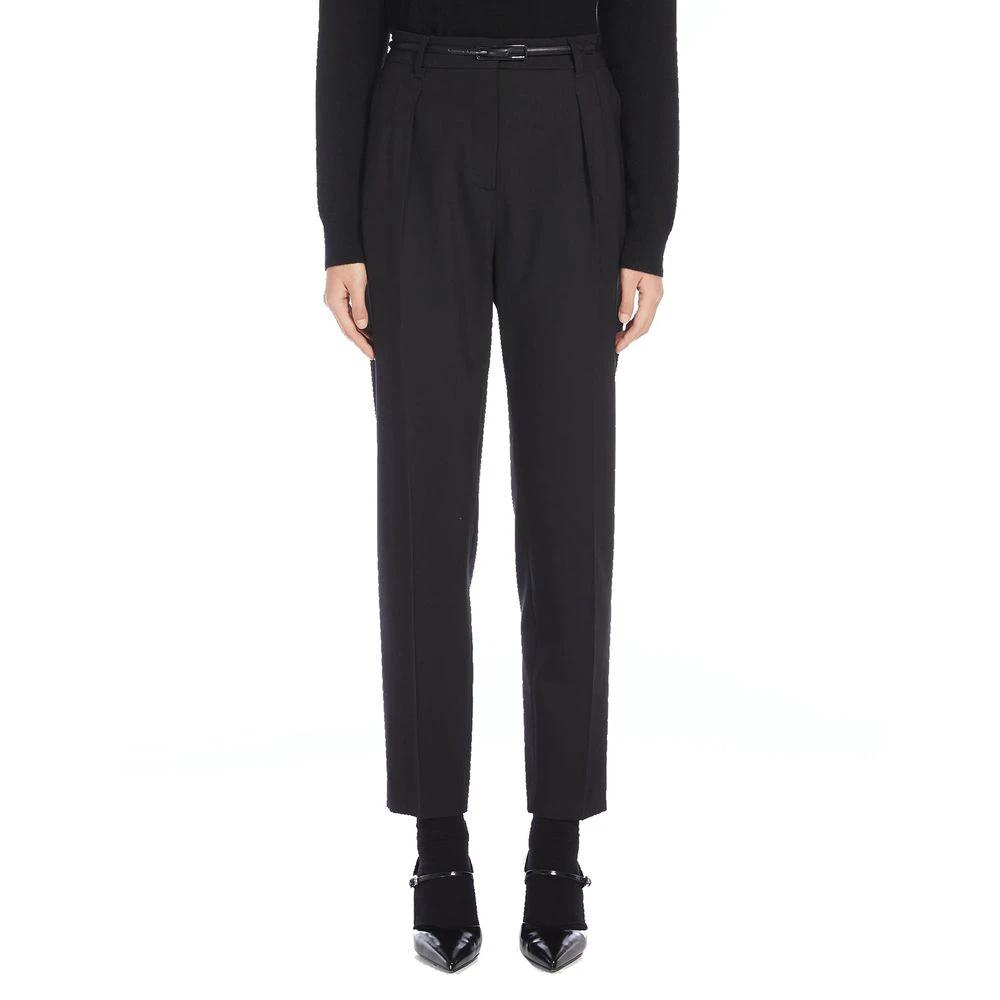Max Mara Black Elastane Dress Pants by Max Mara