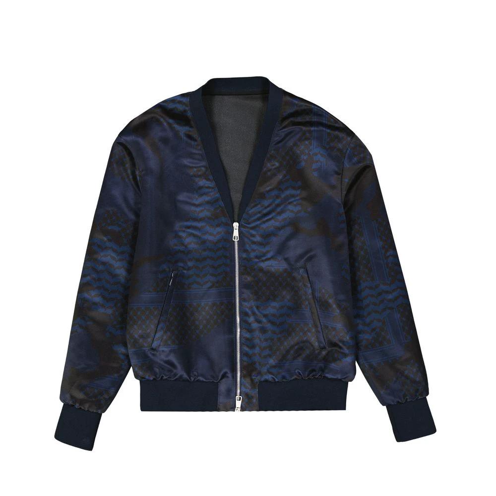 Neil Barrett Blue Polyester Bomber by Neil Barrett