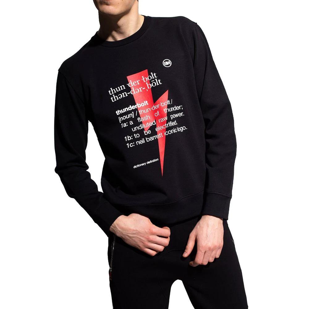 Neil Barrett Black Cotton Sweatshirt by Neil Barrett